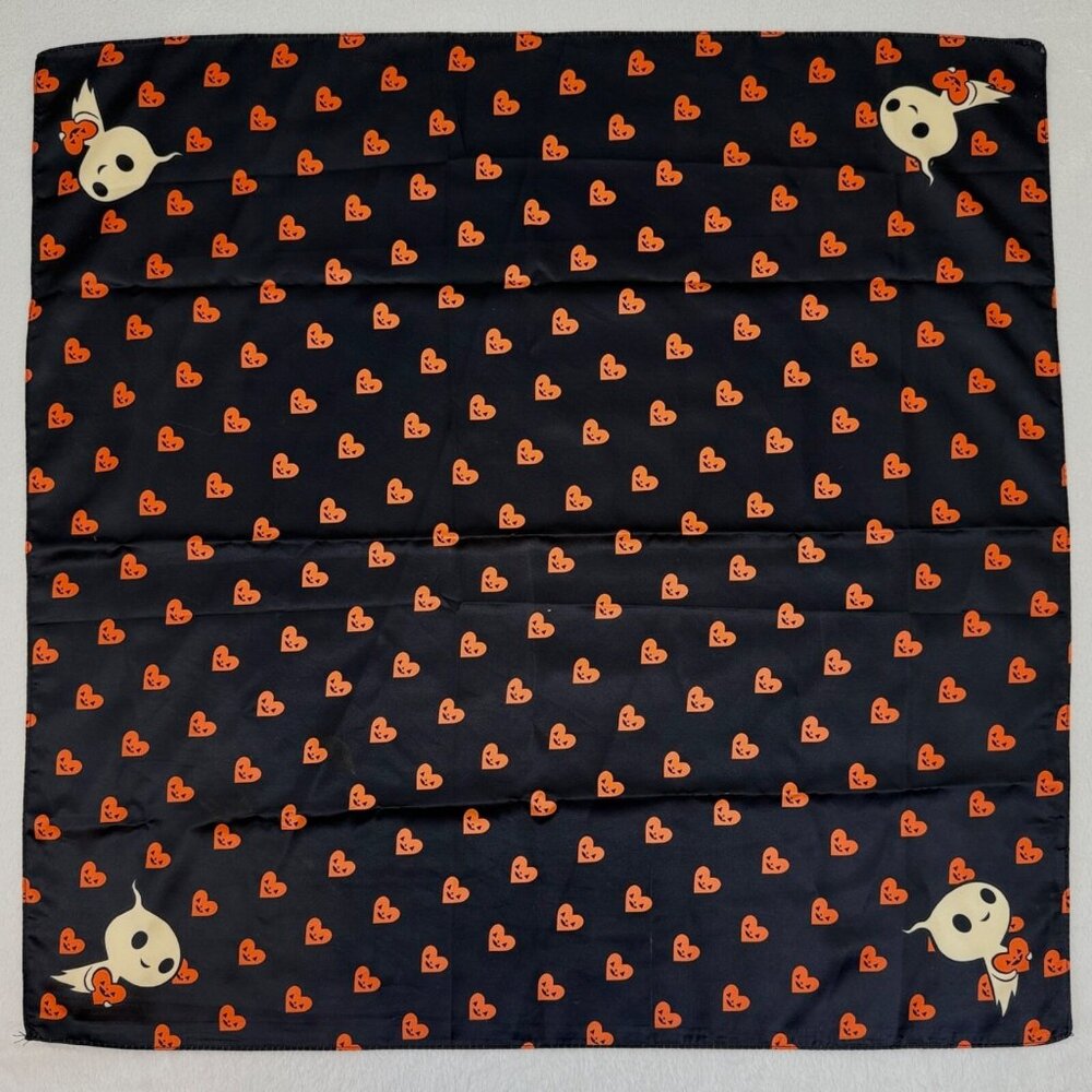 Halloween Ghost w/Jack-o-Lantern Hearts Women Scarf 25" x 25"